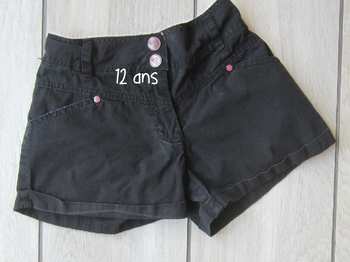 Short noir 12 ans