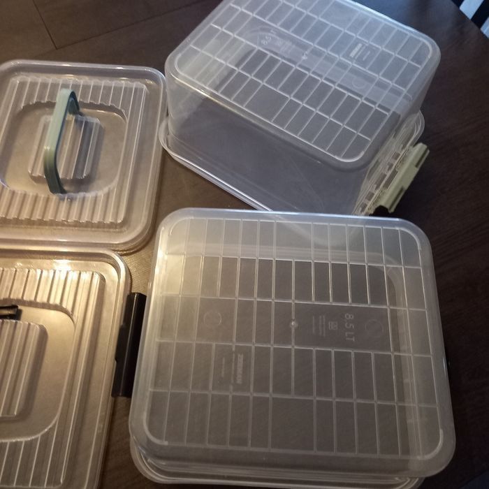 2 x boîtes de rangement en plastique - photo numéro 3