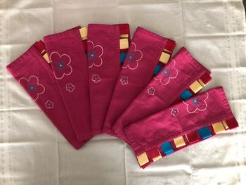 Lot de 6 Sets de Table Brodés