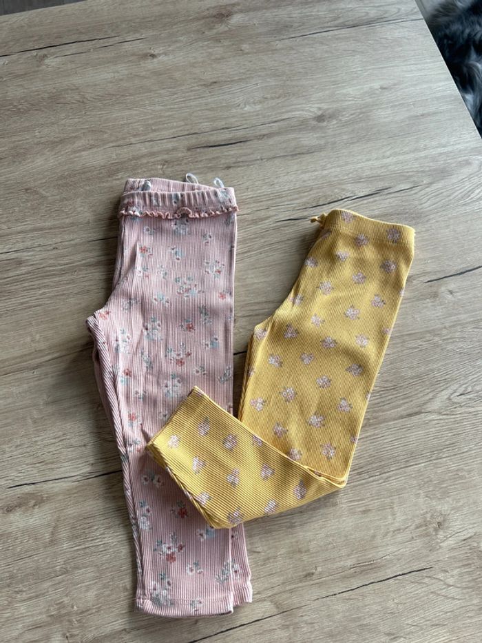 Lot de 2 leggings à fleurs C&A 92cm