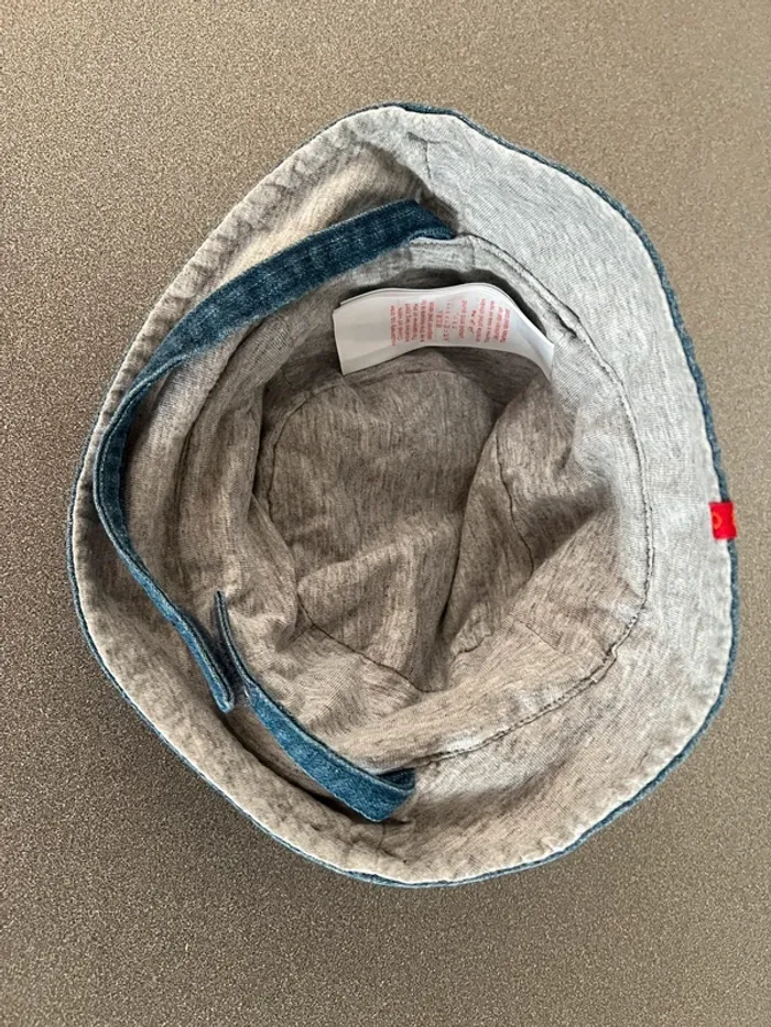 Bob chapeau jean avec attache taille 45cm Obaïbi - photo numéro 3