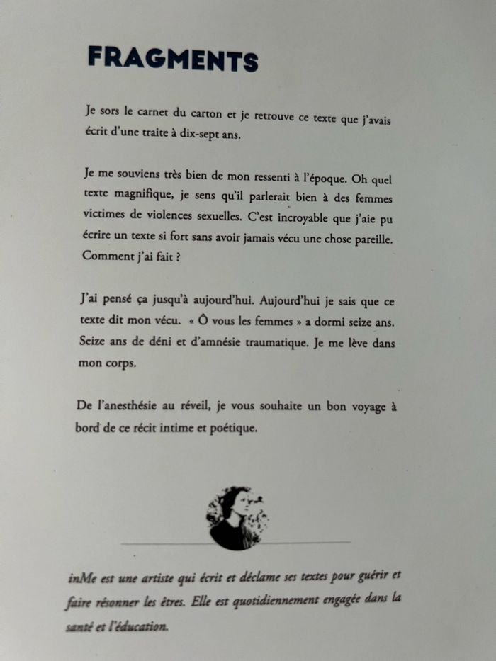Livre InMe – Fragments – Les bonnes feuilles - Bon État - photo numéro 8