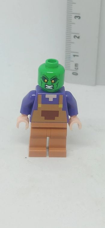 Figurine tête verte zombie lego
