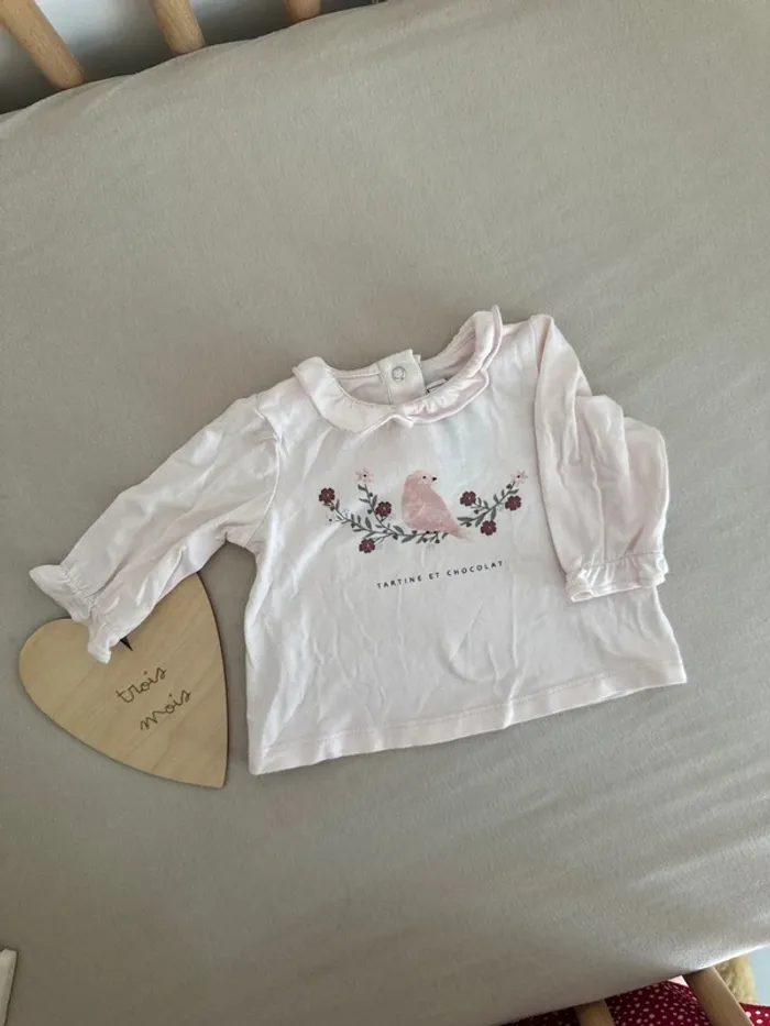 Pull rose tartine et chocolat