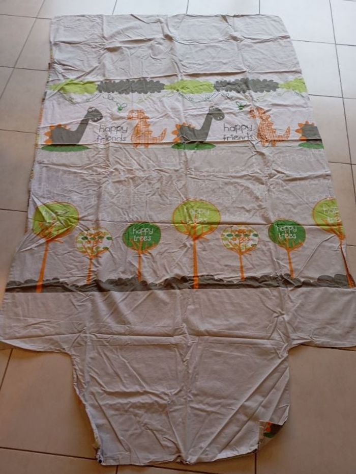 Parure housse de couette et drap lit enfant dinosaure