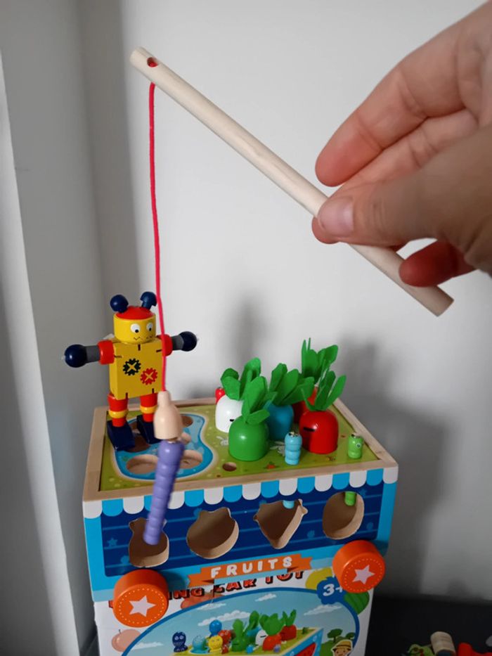 Lot jouets enfant en bois 3 ans mixte tbe - photo numéro 5