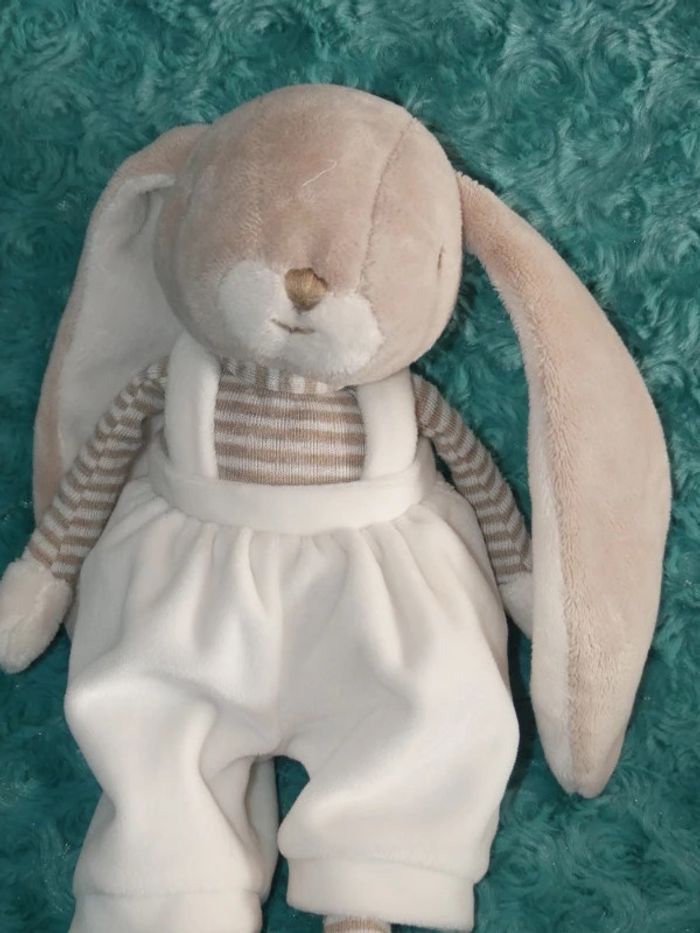 Doudou lapin Lucian blanc beige Bukowski 🐰tbe - photo numéro 2