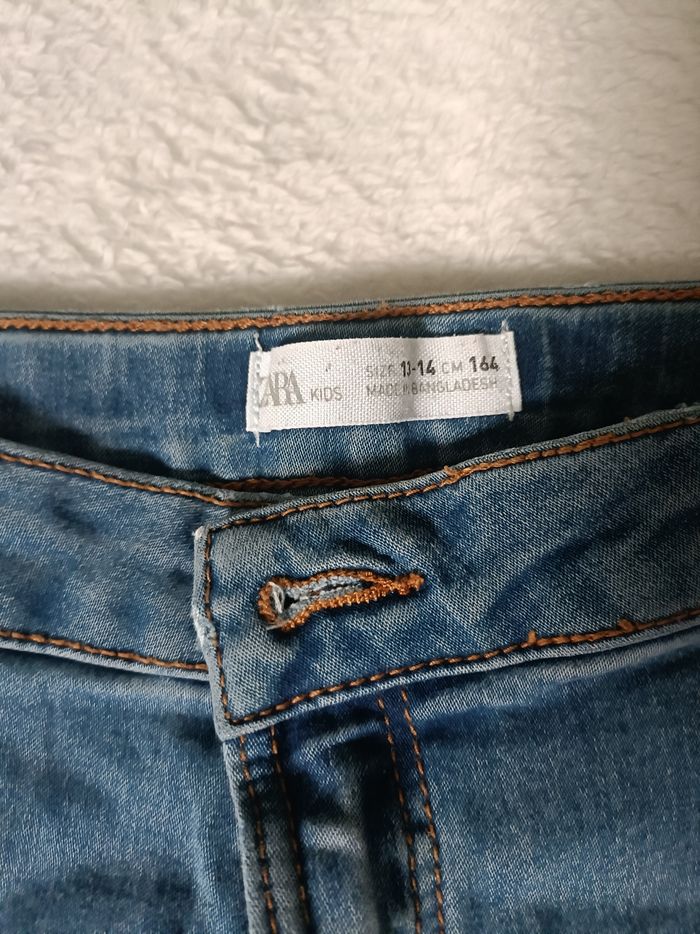 Jean slim bleu  zara 13/14 - photo numéro 3