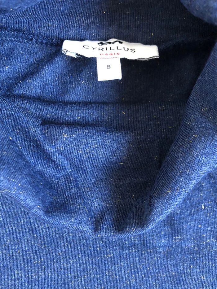 Lot de 2 sous-pulls à col montant en coton et lurex Cyrillus T-8 ans - photo numéro 3