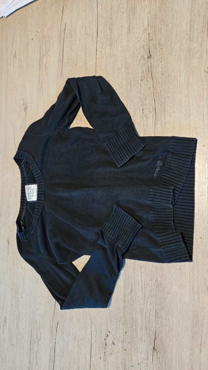 Pull léger classique à manches longues, noir, Esprit, taille XL - photo numéro 2