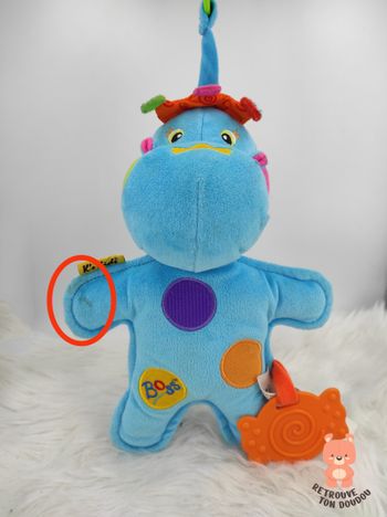 Doudou Hippopotame Bleu Boss K's Kids