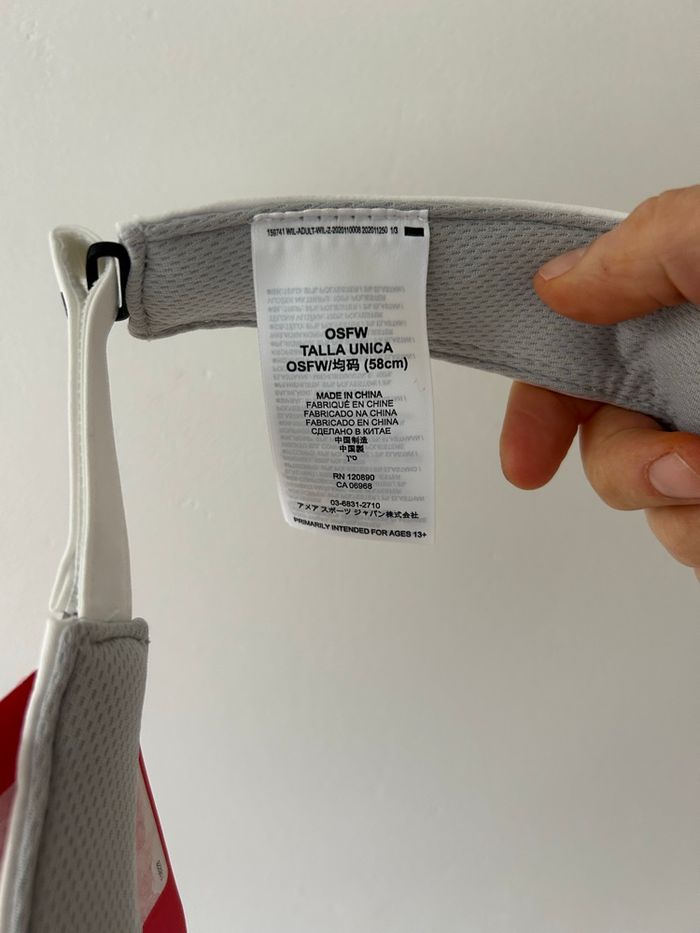 Casquette visière blanche Wilson taille unique neuve avec étiquette - photo numéro 3