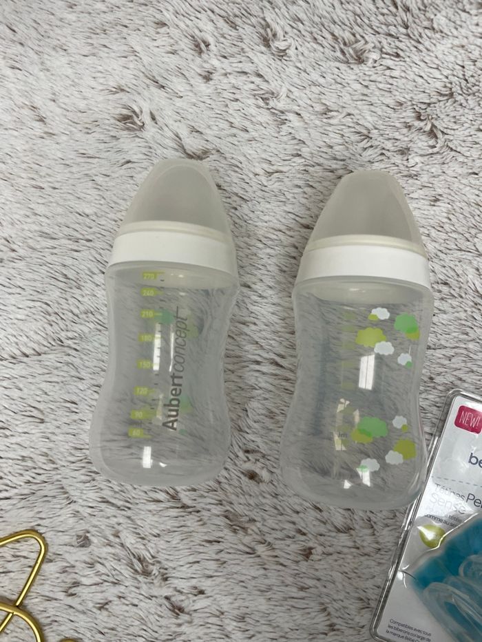 Lot de 2 biberons et tétine neuf - Aubert Concept - photo numéro 5