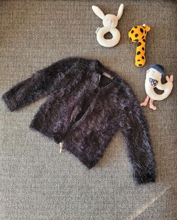 Gilet zippé fille tout doux 2 ans