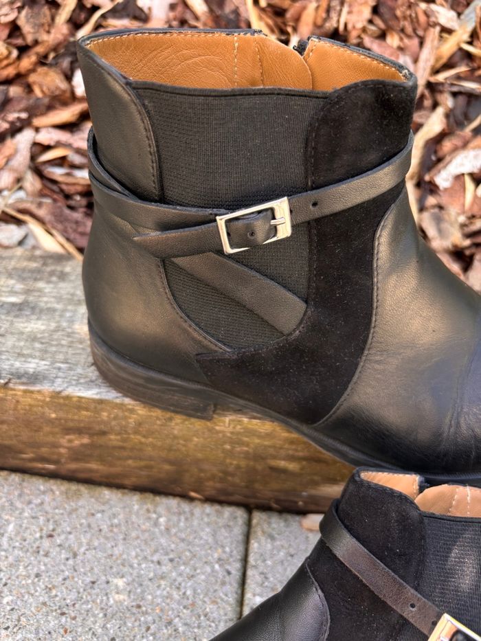 Boots botines femme pointure 37 cuir Eram flex - photo numéro 6