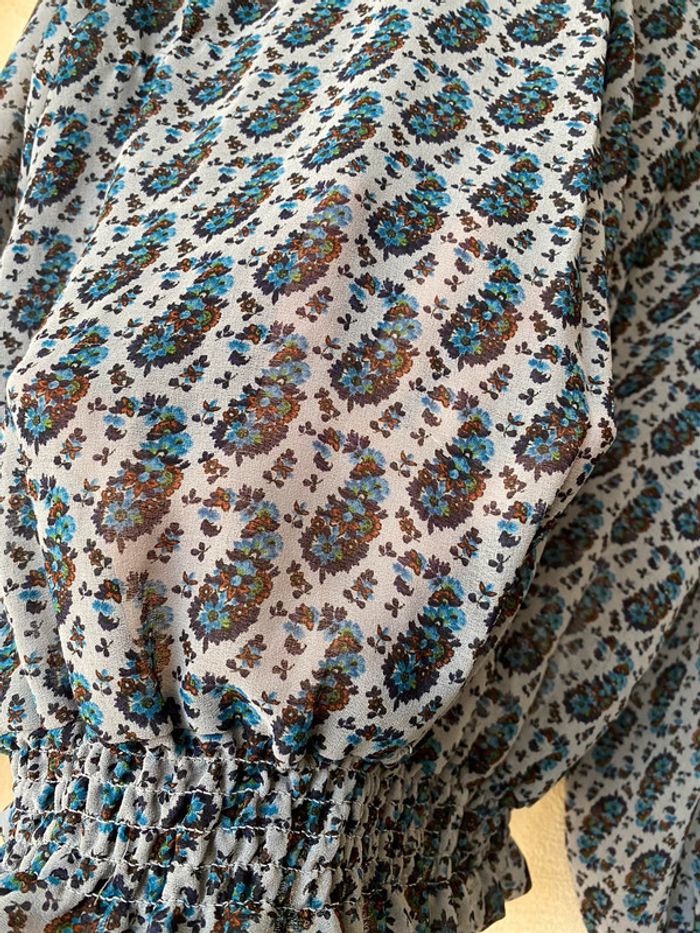Blouse à motifs volanté Rivière de Lune M - photo numéro 8