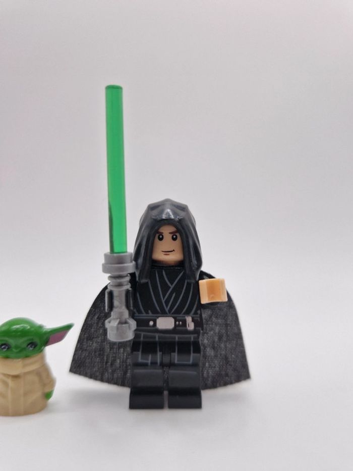 Figurine type lego Jedi Luke Skywalker avec yoda star wars - photo numéro 2