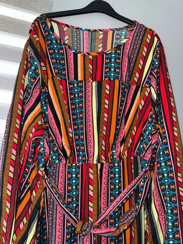 Magnifique robe longue multicouleur , taille 1Xl - photo numéro 3