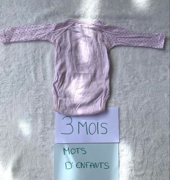 Body manches longues 3 mois Mots d’enfants 