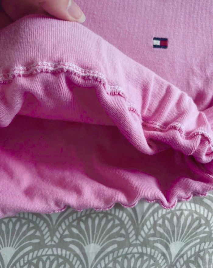 T-shirt Tommy Hilfiger rose custom crop top - photo numéro 3