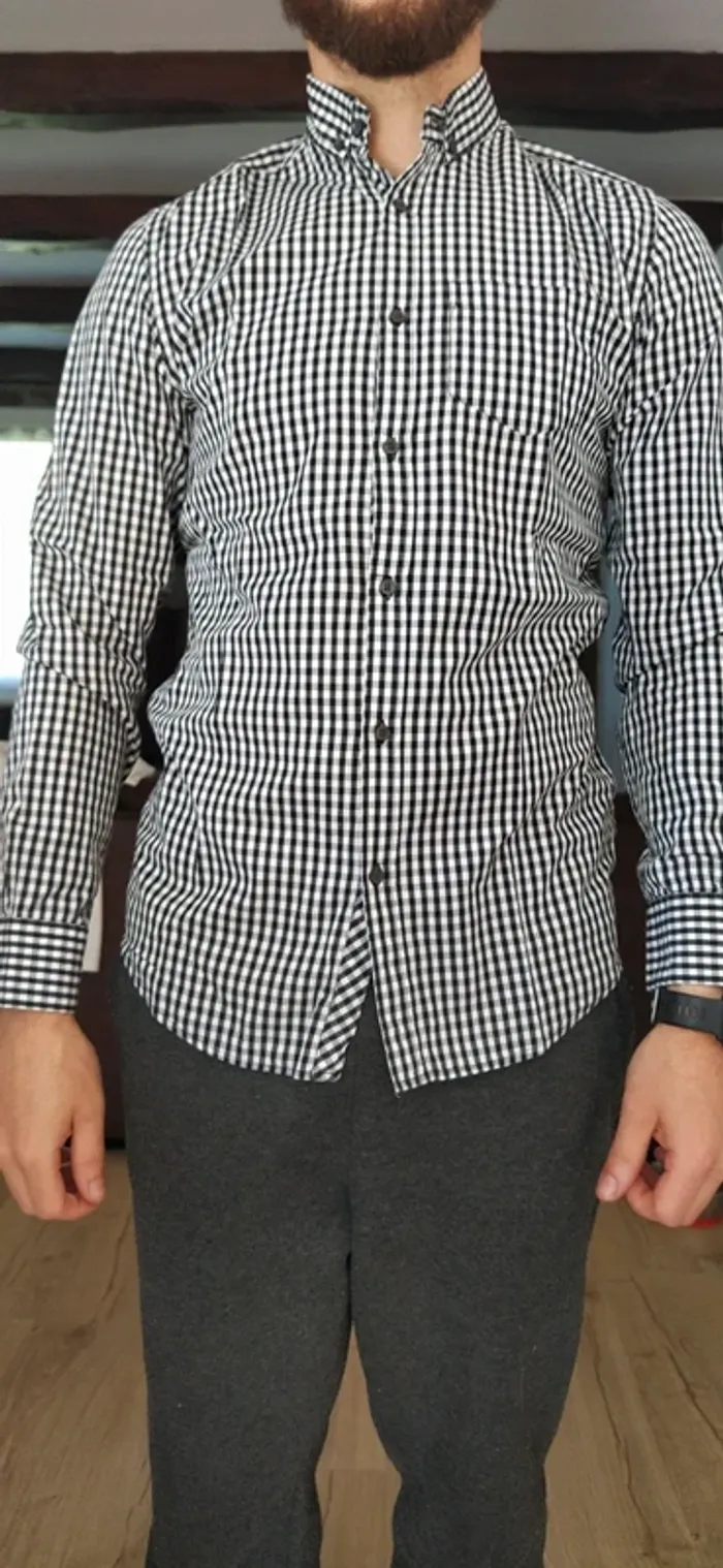 Chemise à petits carreaux jules