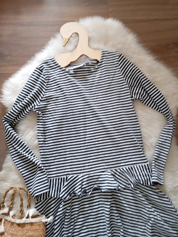 Tom tailor robe marinière 128/134 cm soit 8/9 ans - photo numéro 3