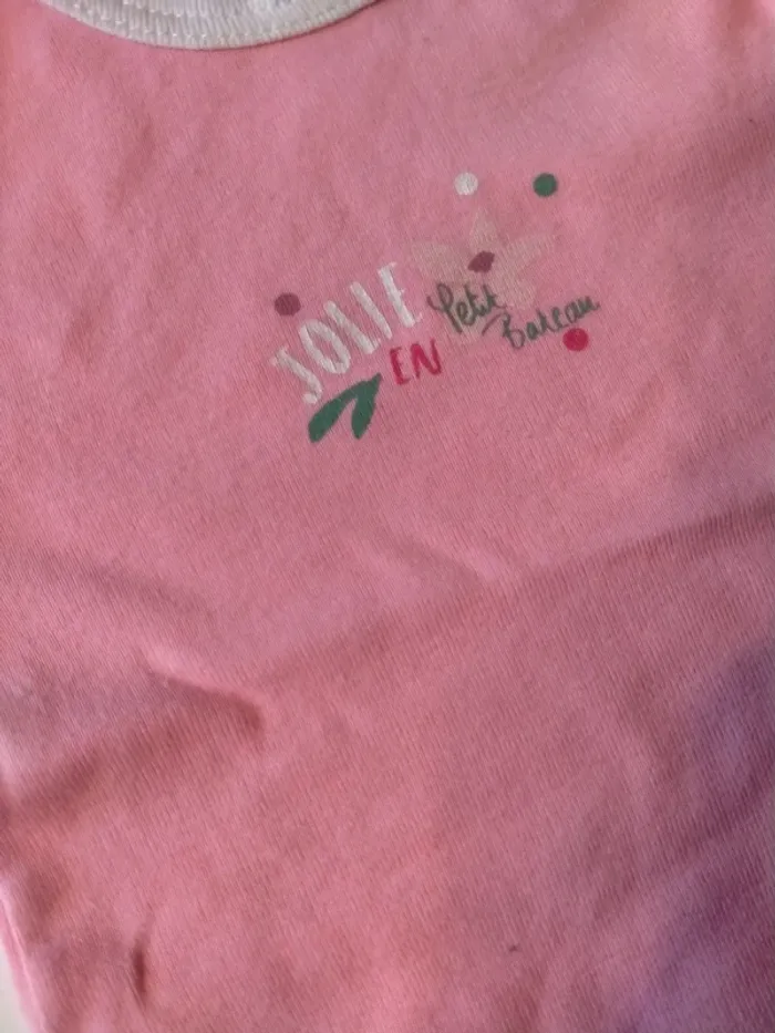 Body rose Petit Bateau Taille 9 mois - photo numéro 3