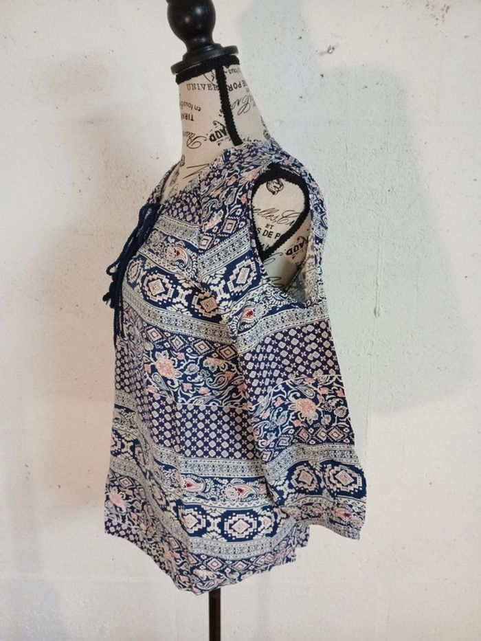 💙 Blouse à motifs épaules dénudées – Daniel Rainn – Taille M – Très bon état - photo numéro 3