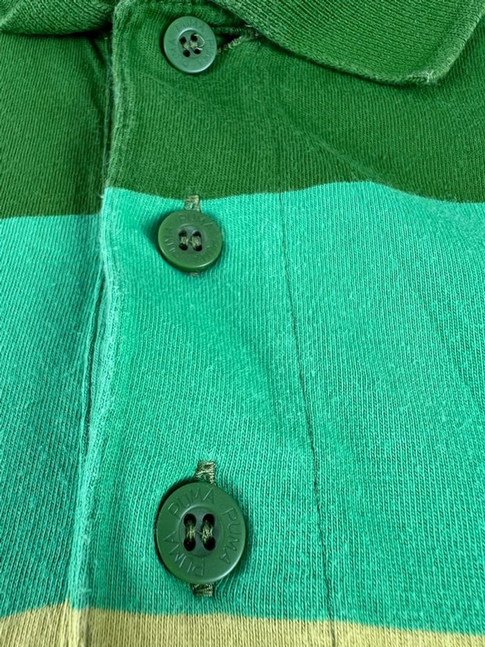 Polo rayé Puma vert et jaune – Taille XXL - photo numéro 8