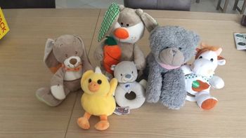 Lot de 6 peluches