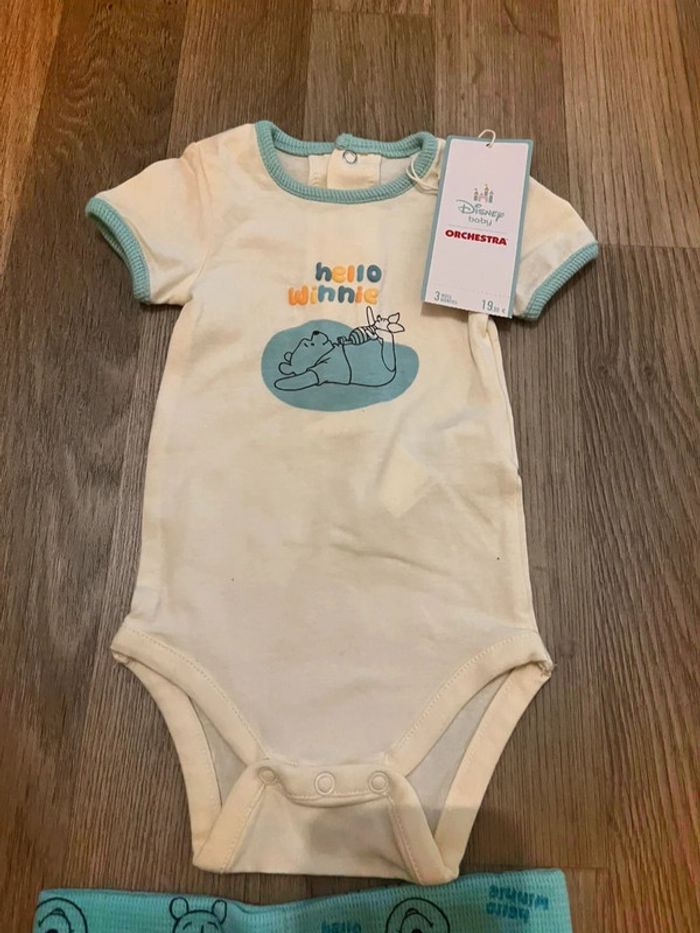 Ensemble body plus short taille 3 mois Disney Winnie - photo numéro 3