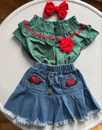 Ensemble élégant 3 pièces fillette 4ans