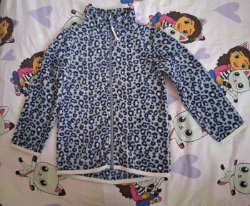 Gilet polaire gris et bleu 6 ans