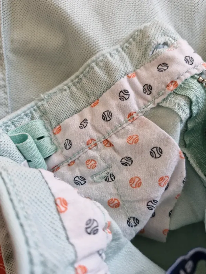 Short slim garçon 3 ans Okaïdi Vert d’eau, vert pastel coton élasthanne - photo numéro 4