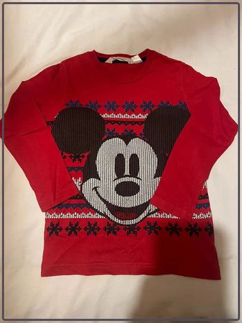 Tee shirt manches longues H&M Mickel Noël point de croix