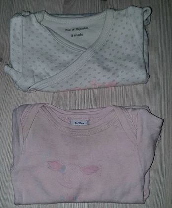 Lot bodies bébé fille
