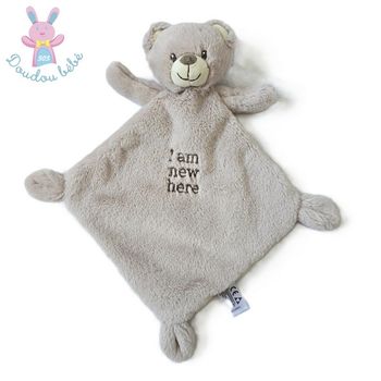 Doudou plat Ours beige crème "I am new here" NICOTOY C&A
