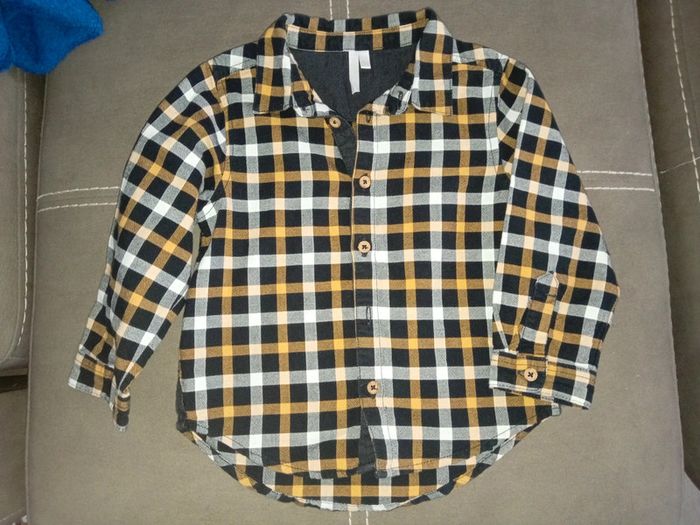 Chemise manches longues à carreaux
