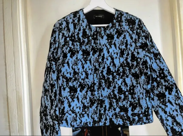 Magnifique Veste/ Teddy  Bleu/ Noir, taille L, Neuf avec étiquette - Cop Copine - photo numéro 10