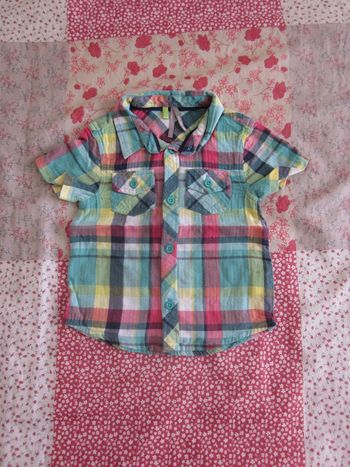 Chemises manches courtes à carreaux 9 mois