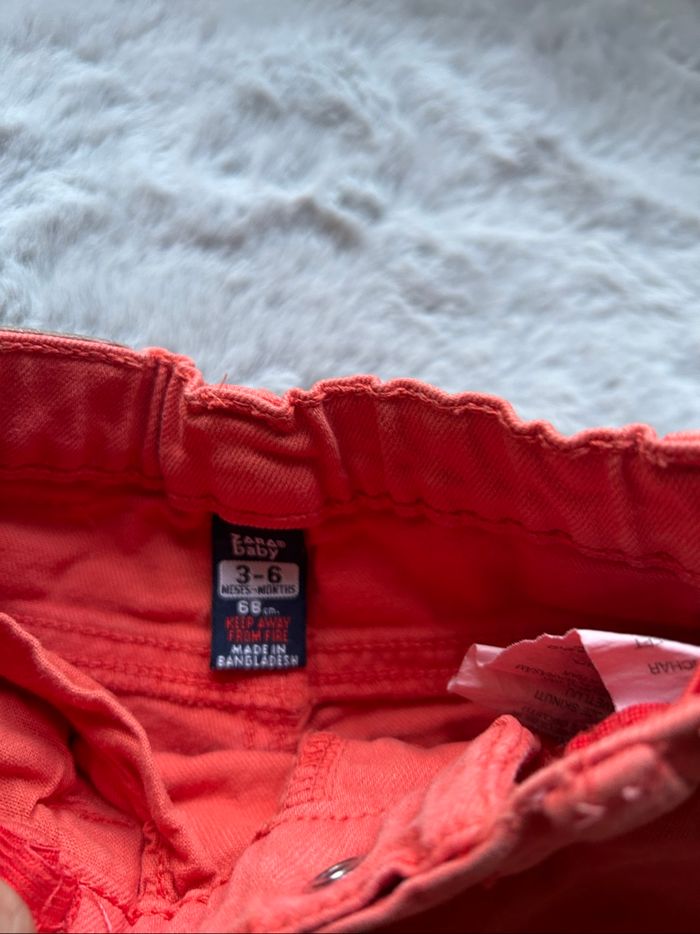 Jean couleur  saumon/corail - 3/6 mois - Zara - photo numéro 3