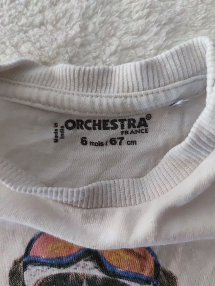 T-shirt manches longues chien snowboard T. 6 mois - photo numéro 2