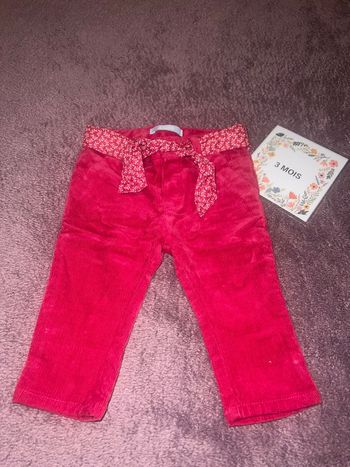 Pantalon effet velours