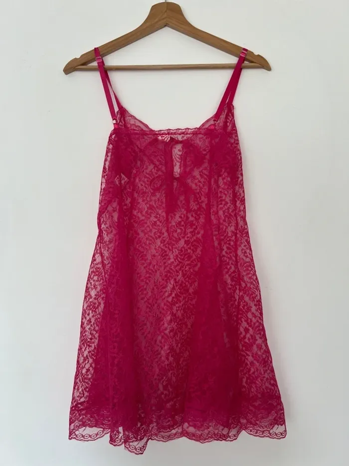 Robe nuisette dentelle + Gilet pour femme - photo numéro 3