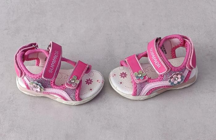 Chaussures ouvertes avec scratchs fille - 21 - photo numéro 2