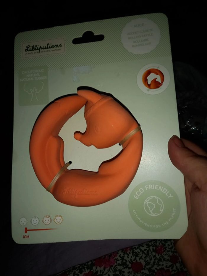 Hochet culbuto lilliputiens en caoutchouc naturel