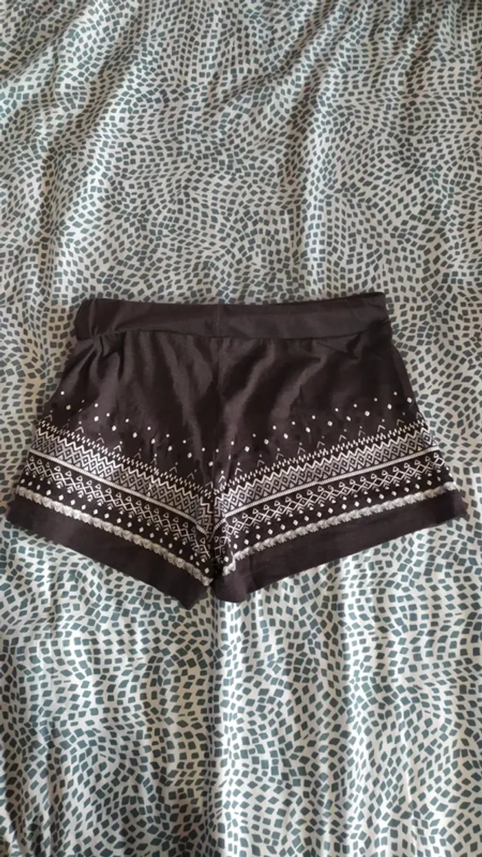 Short de pyjama gris chiné - photo numéro 2