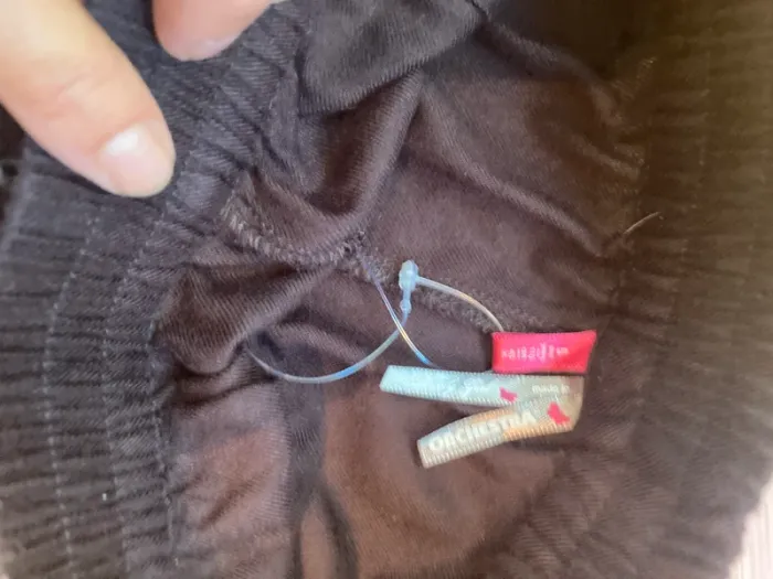 5 ans mais taille grand - pantalon matière fluide avec taille élastique couleur marron foncé - photo numéro 4