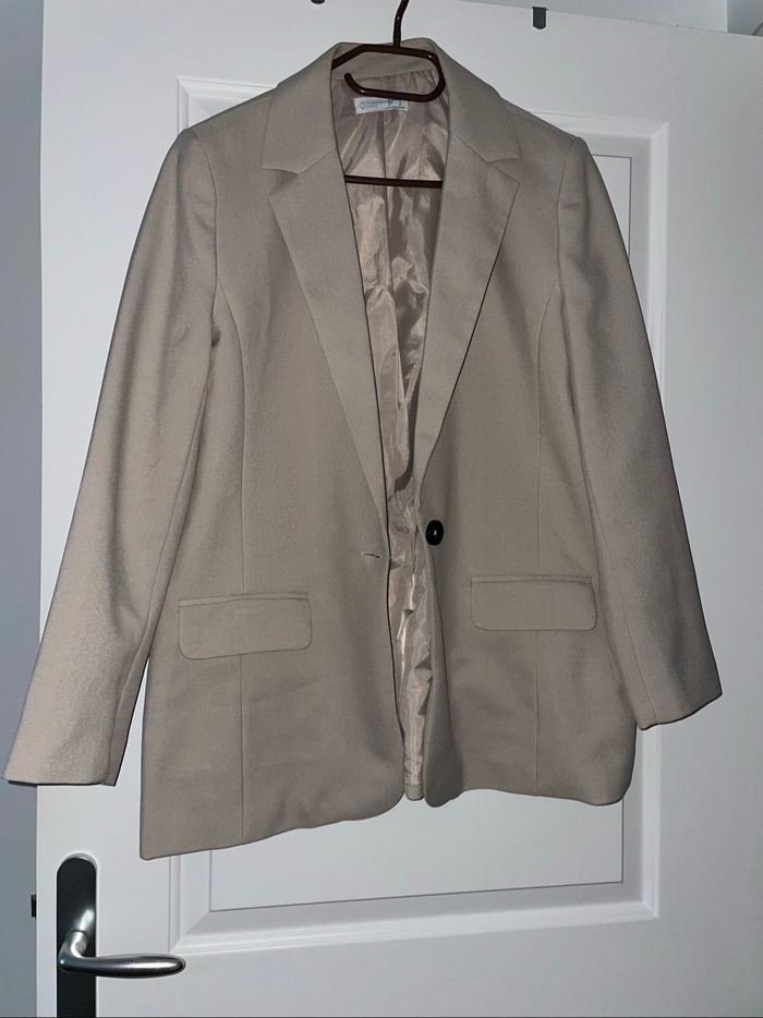 veste de blazer beige