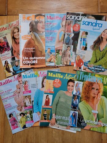 Lot de 9 magazines de tricot femme